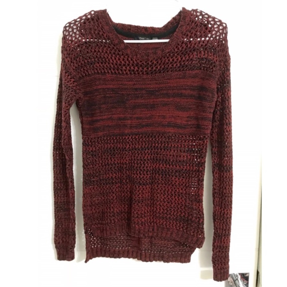 Burgundy knit sweater